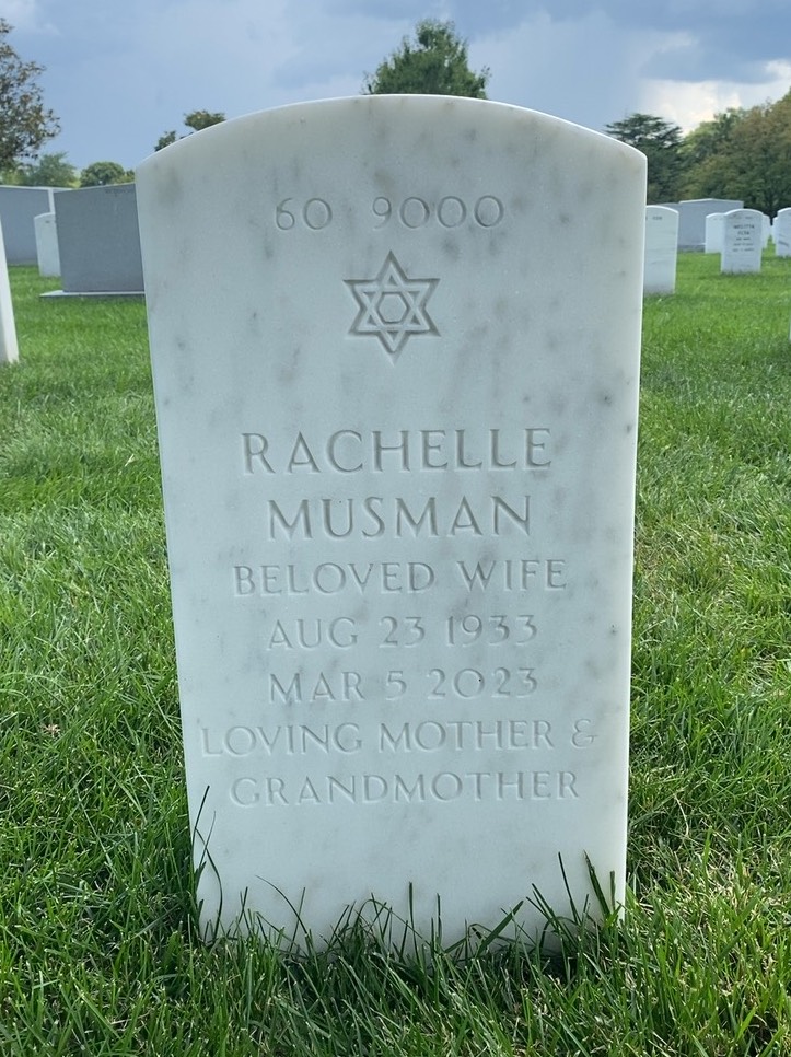 Back of headstone — Adolph Bennett