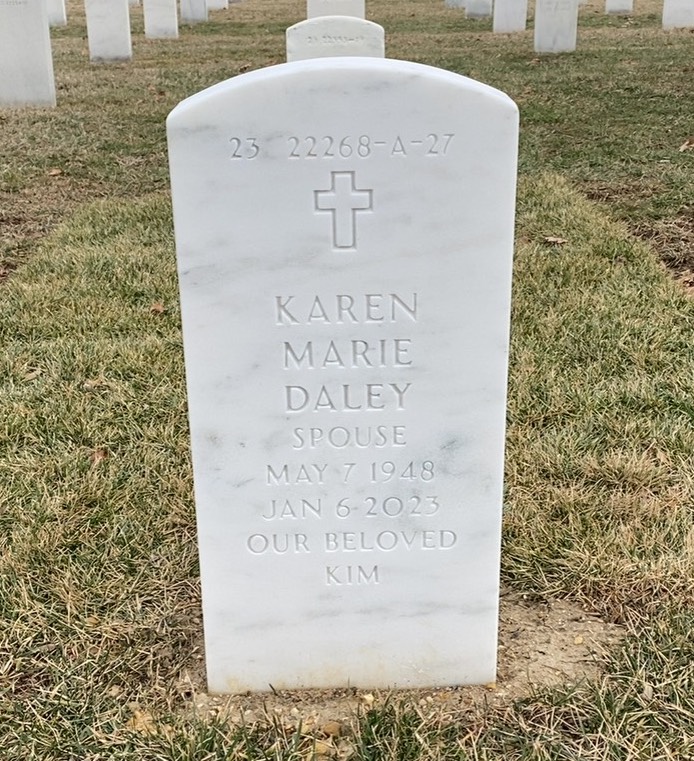 Back of headstone — Thomas Ernest Daley