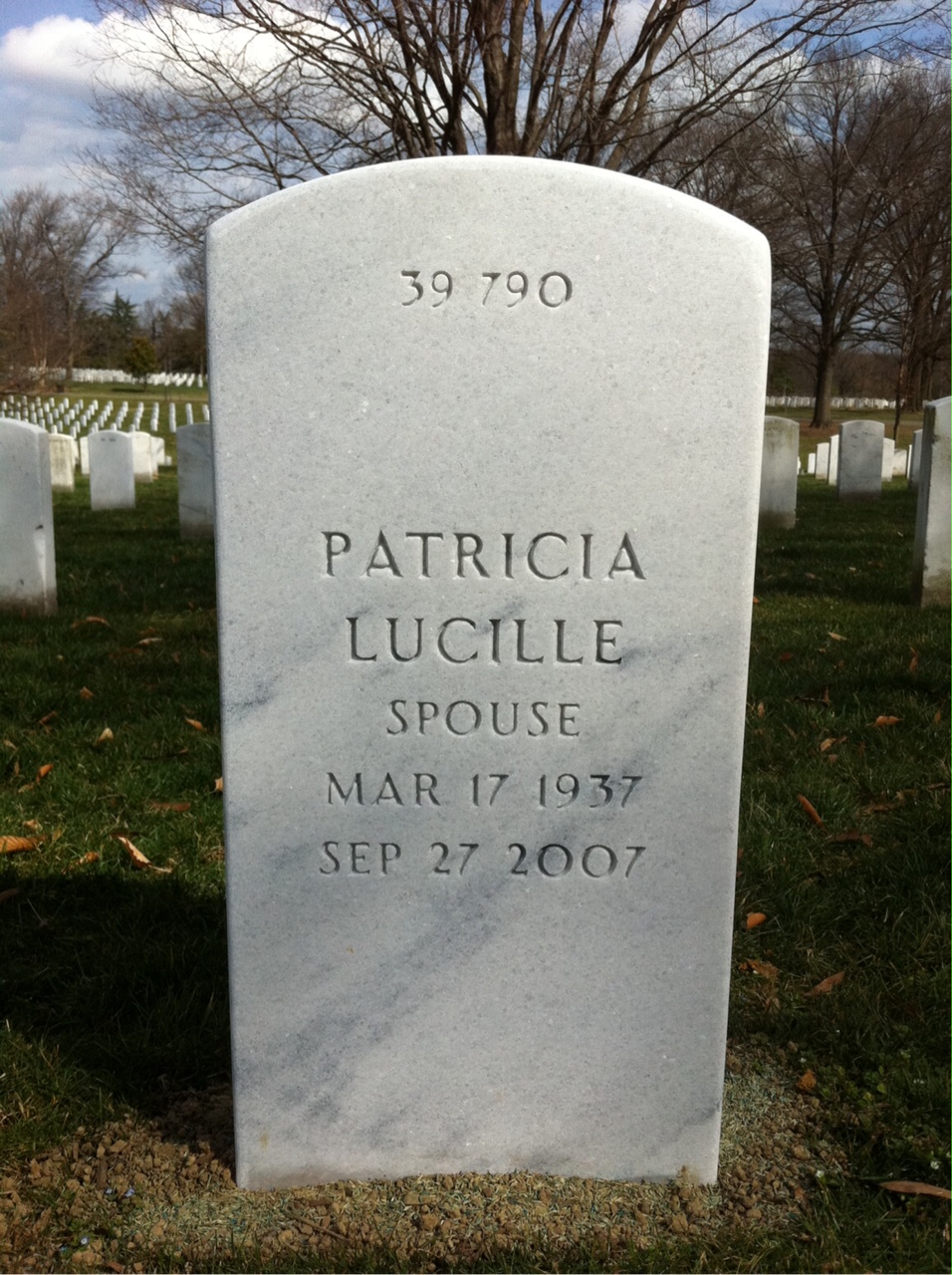 Back of headstone — Philippe Pare