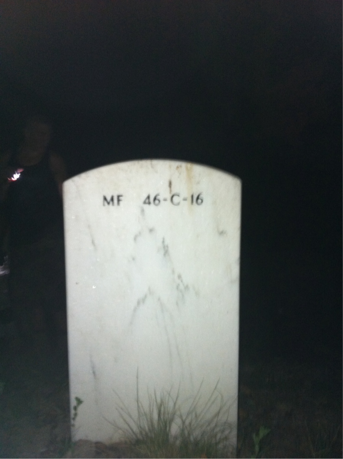 Back of headstone — Jimmie English