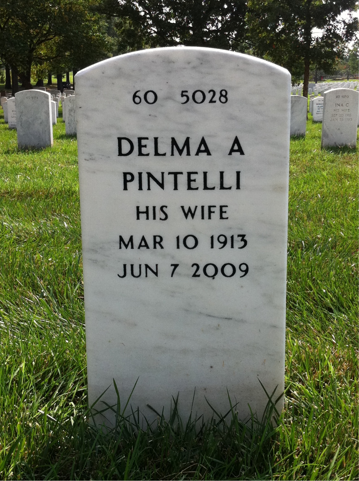 Back of headstone — Raoul Bencivenni
