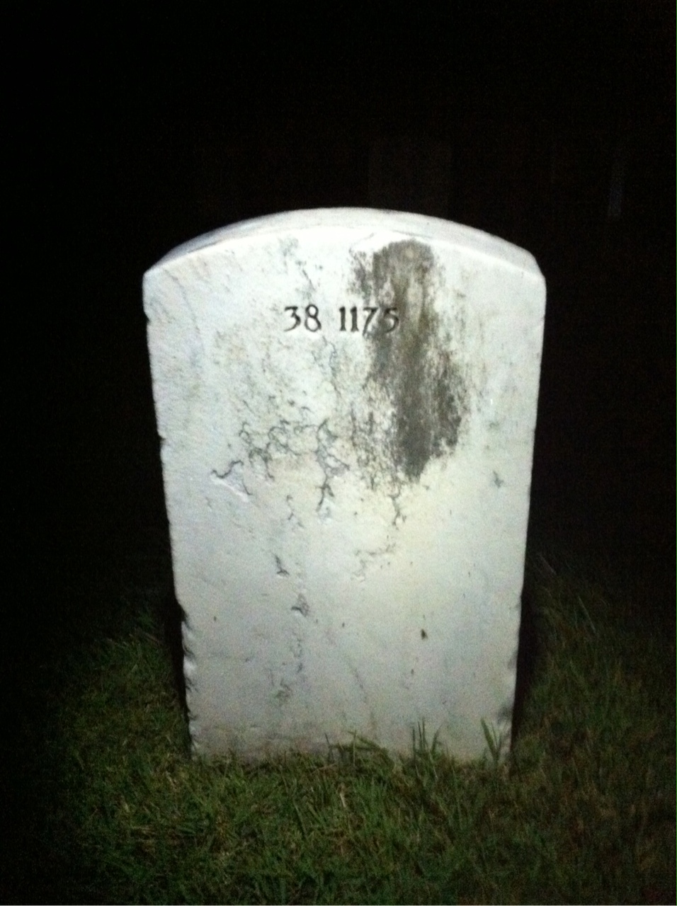 Back of headstone — William Isaac Hill