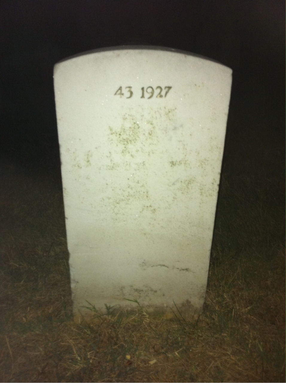 Back of headstone — Jerome Russell Strong