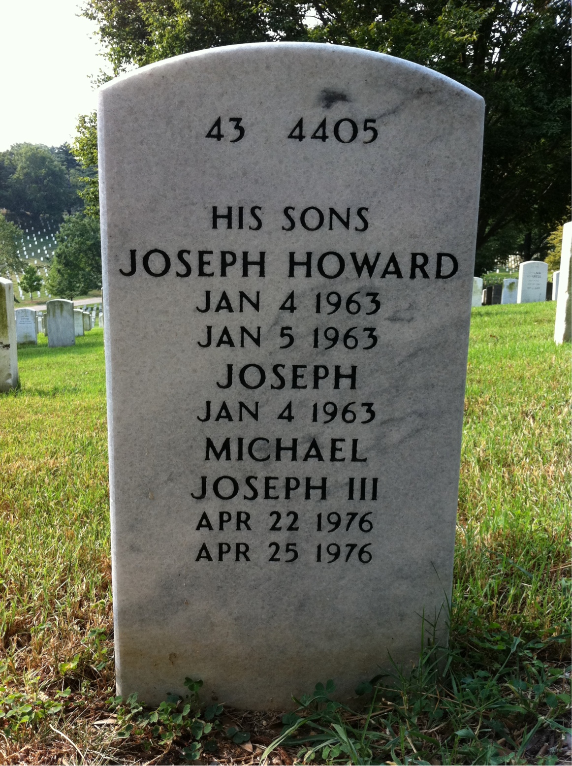 Back of headstone — Michael Bornemann