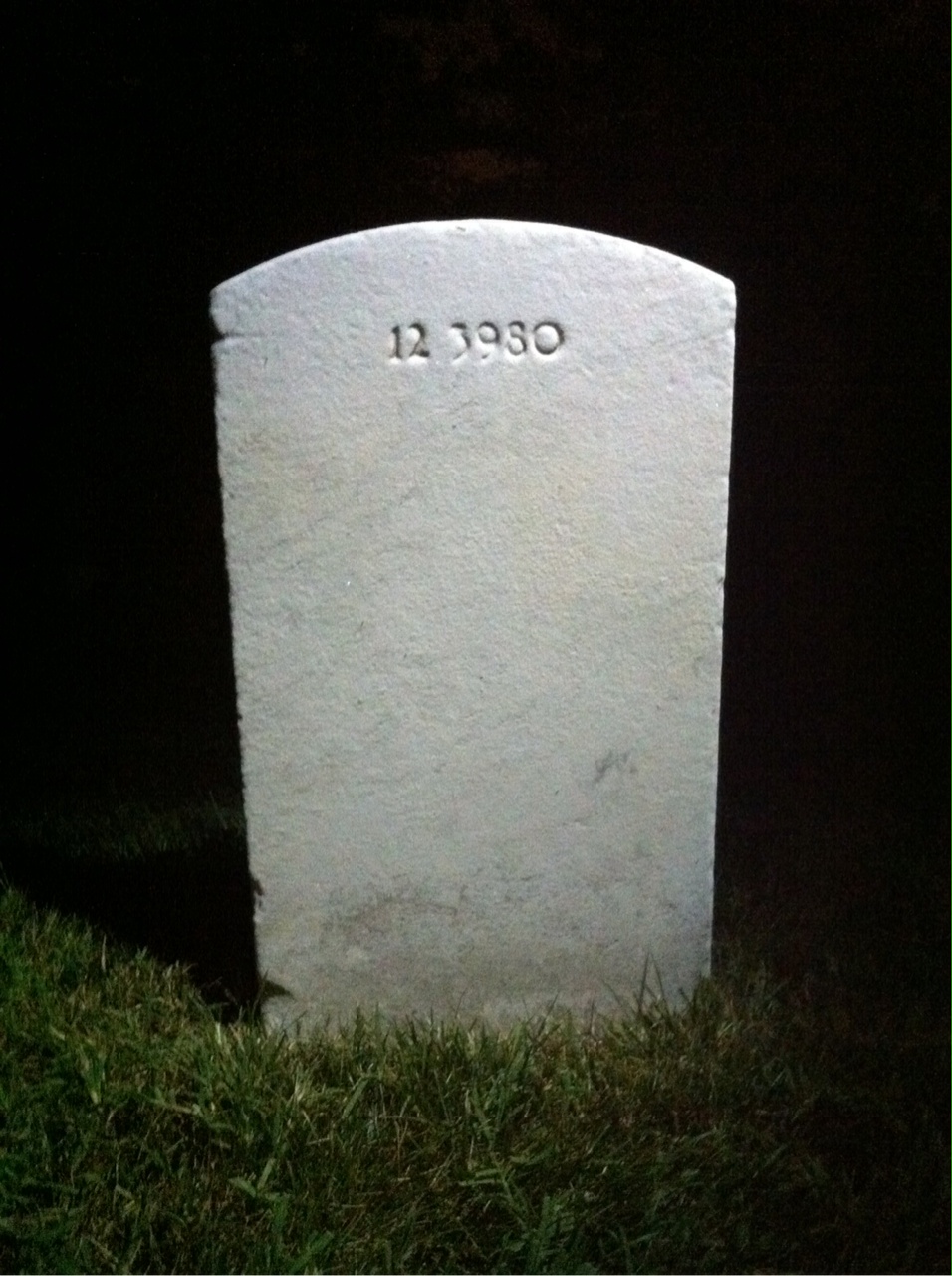 Back of headstone — Kenneth Allison