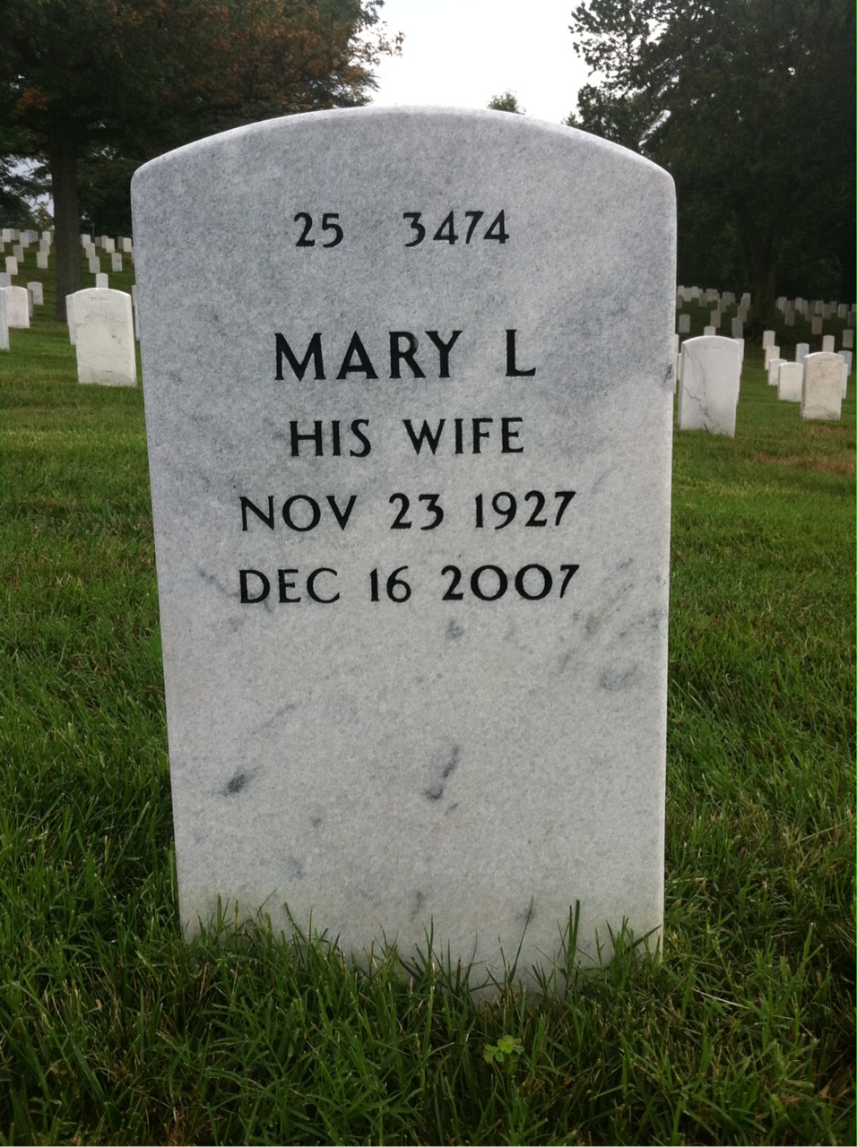 Back of headstone — John Atkinson
