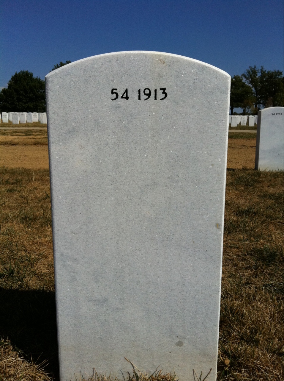 Back of headstone — Veronica Ponchey Cole