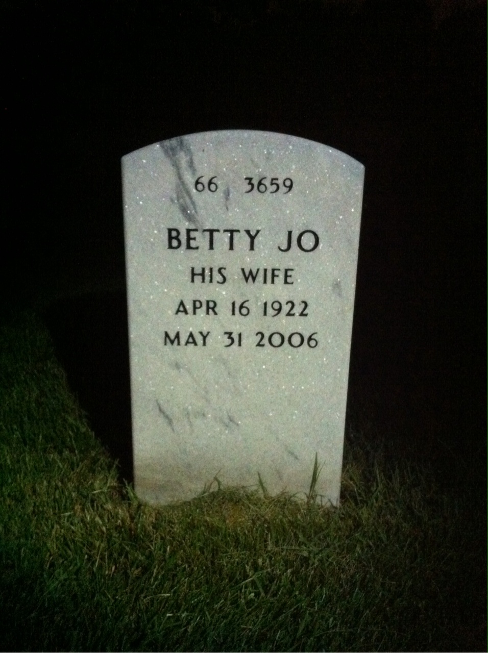 Back of headstone — Ira Wiggins