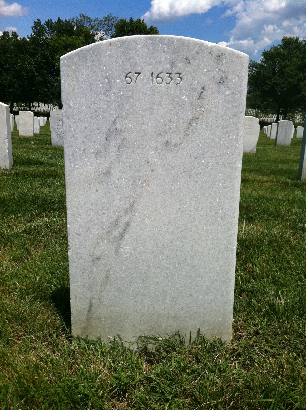 Back of headstone — Edgar Allen