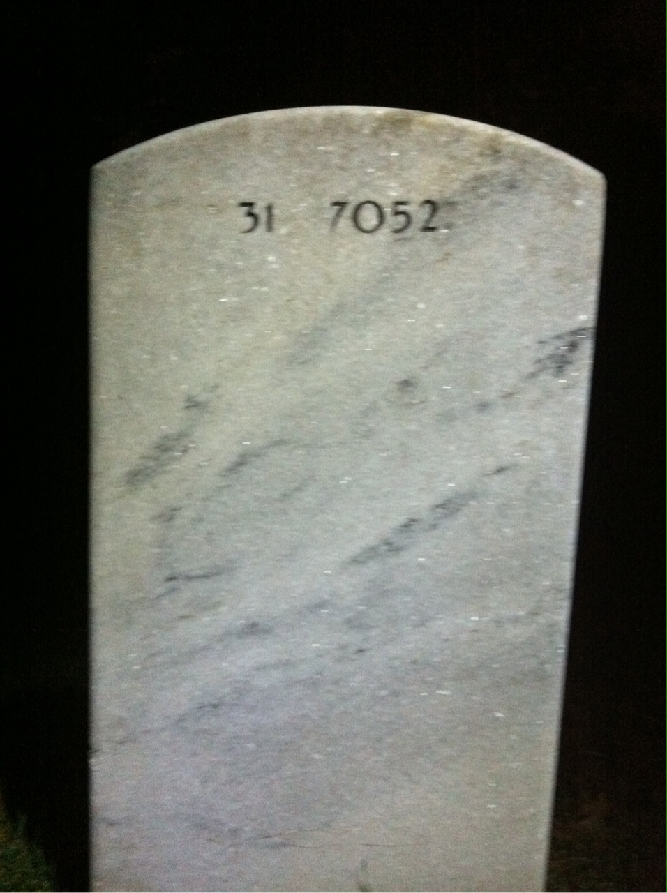Back of headstone — Michael Loe