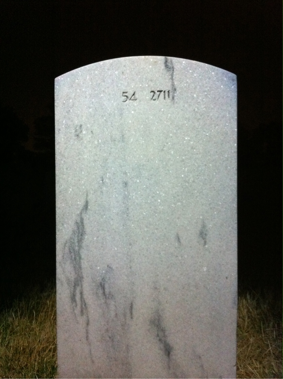 Back of headstone — William Arnold