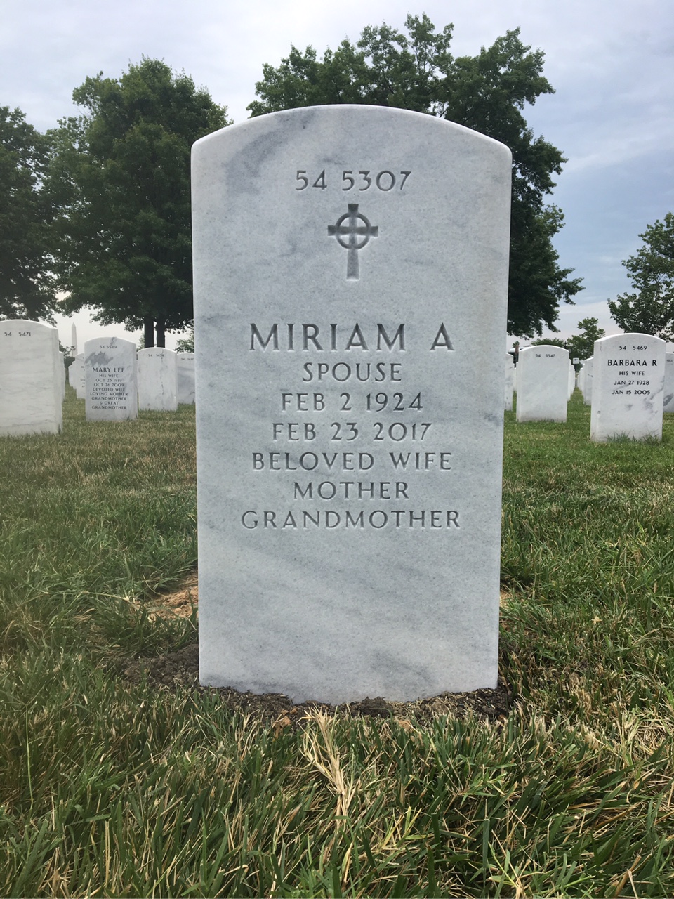 Back of headstone — Randolph Mitton