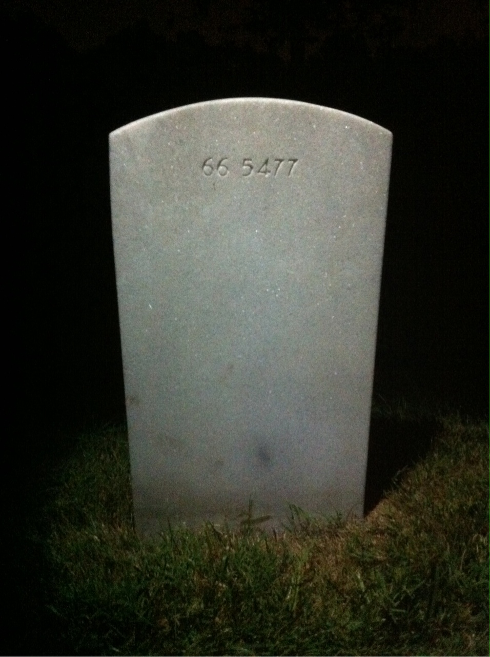 Back of headstone — John Murray