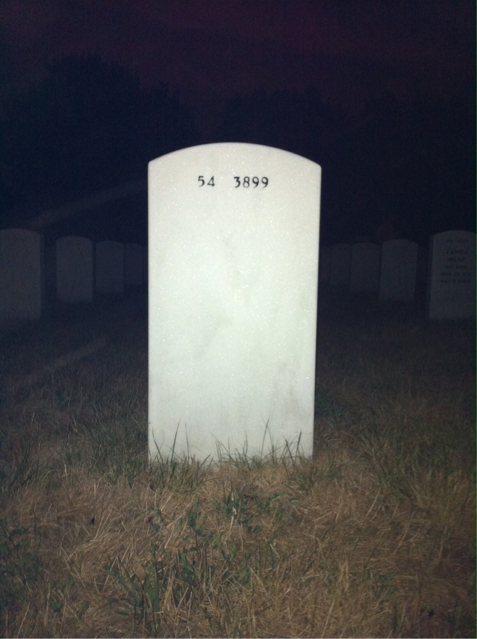 Back of headstone — Harry Eddings