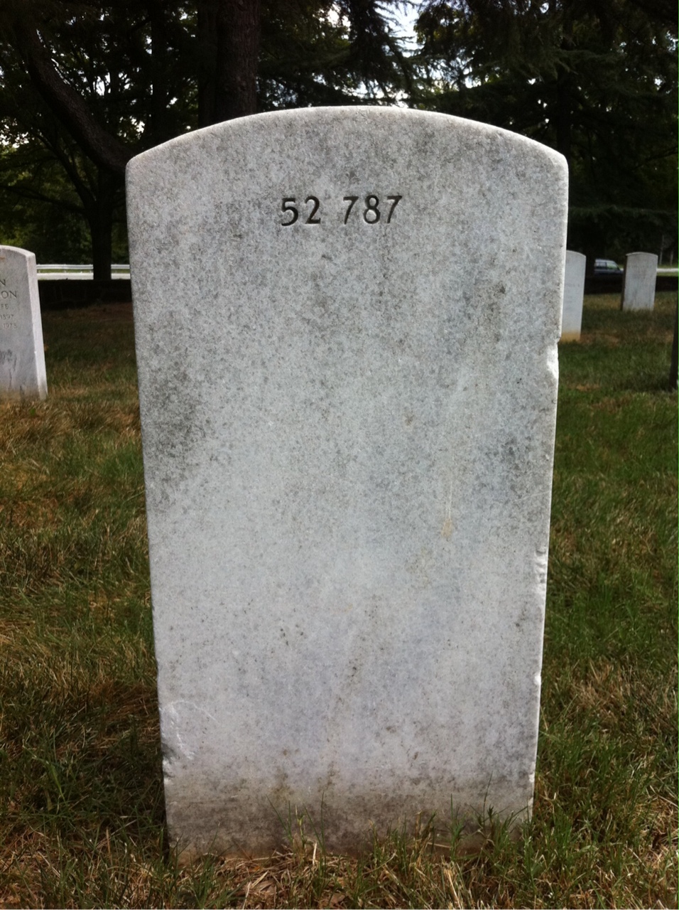 Back of headstone — Robert Andrews