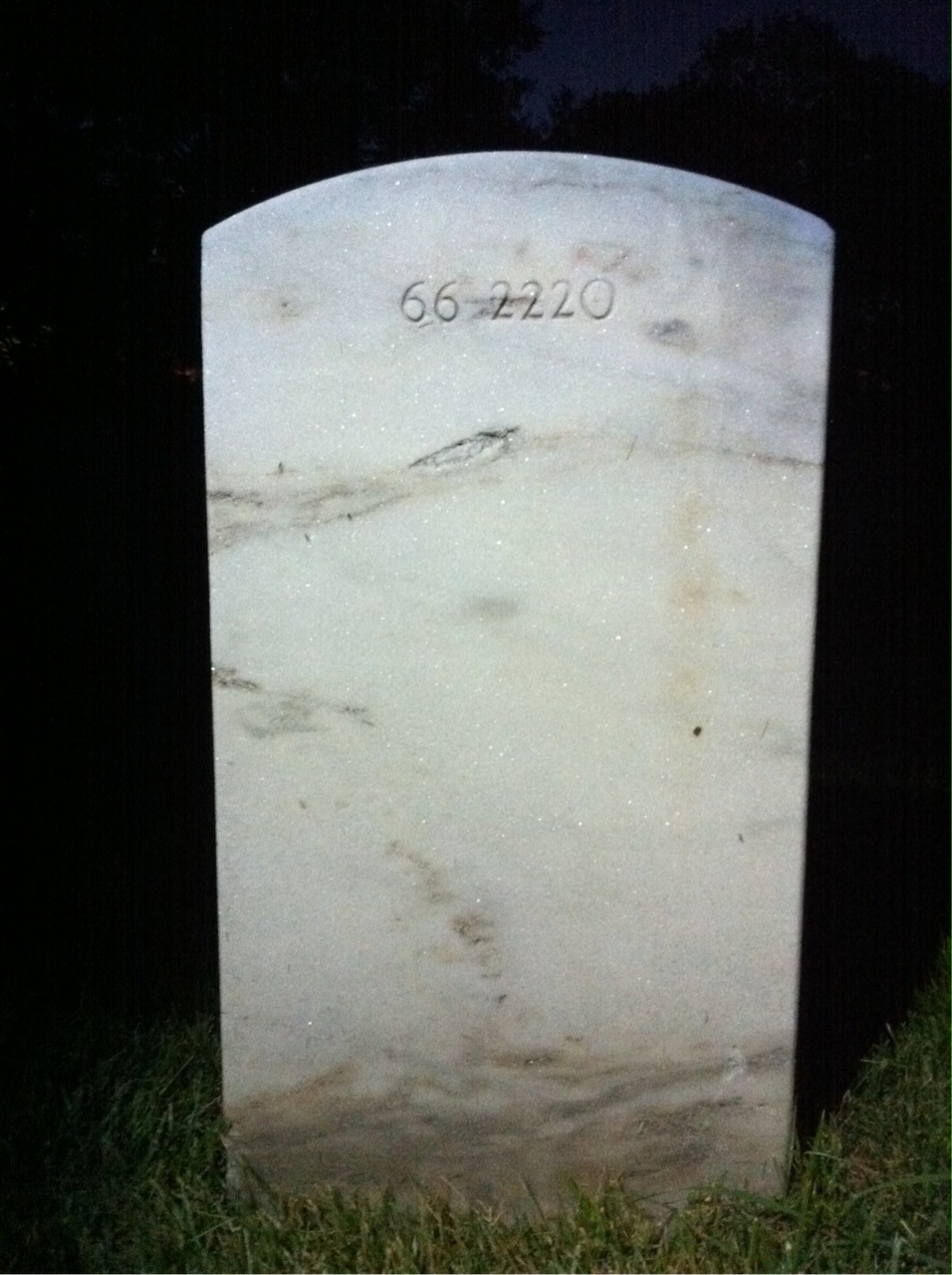 Back of headstone — Thomas Morgan