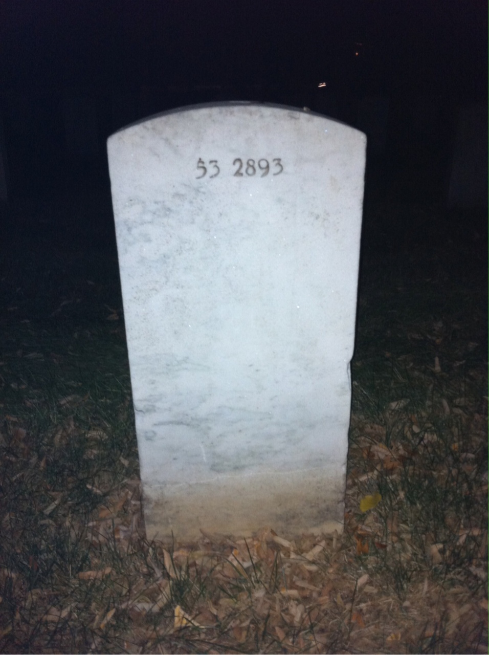 Back of headstone — Anthony Angelo
