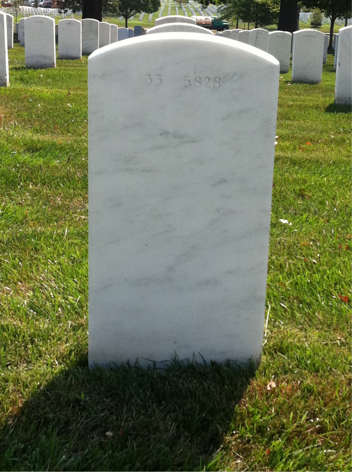 Back of headstone — Joshua Bredlau