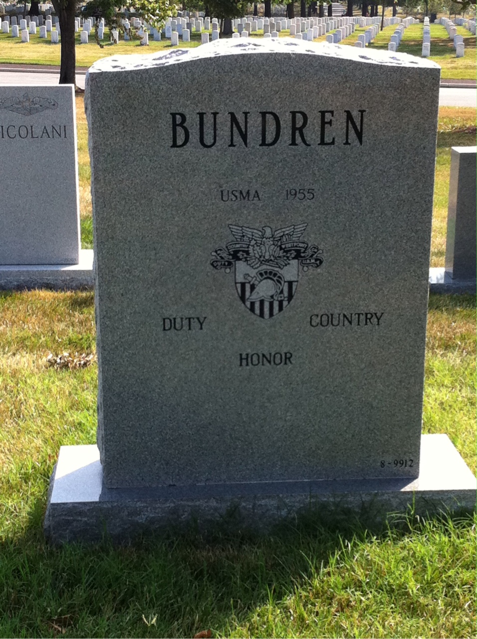 Back of headstone — Alva Bundren