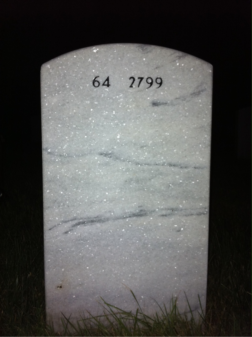 Back of headstone — Robert Dean