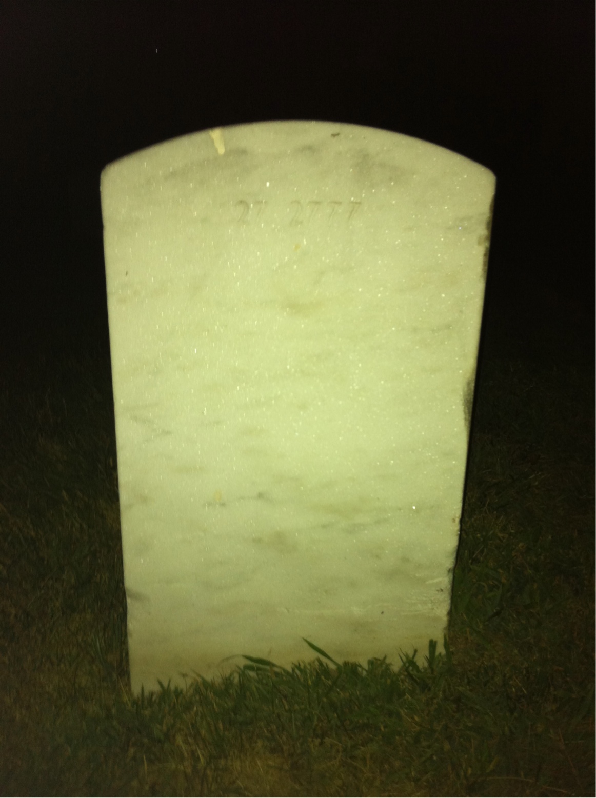Back of headstone — Edward Banks