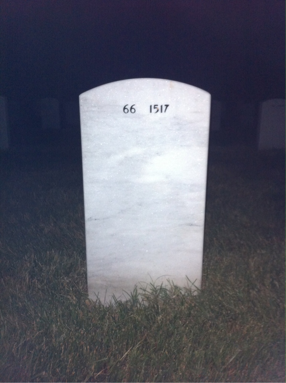 Back of headstone — Stanley Umstead