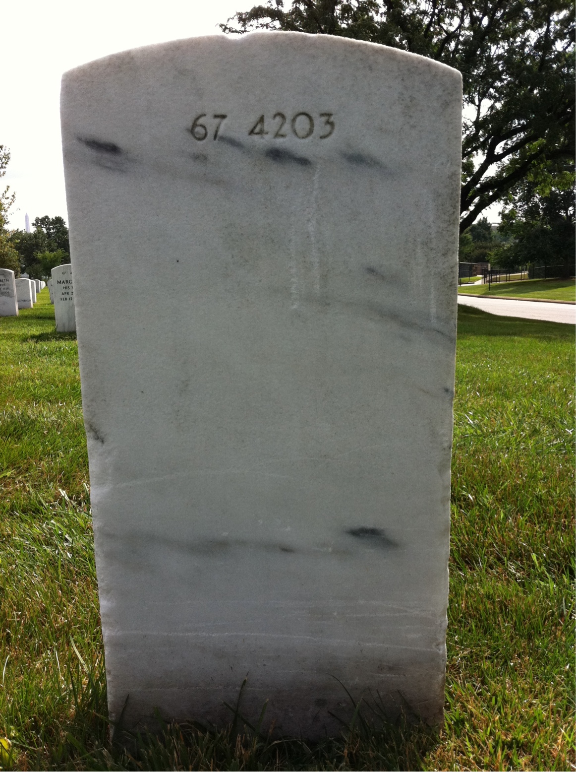 Back of headstone — Willie S Hairston