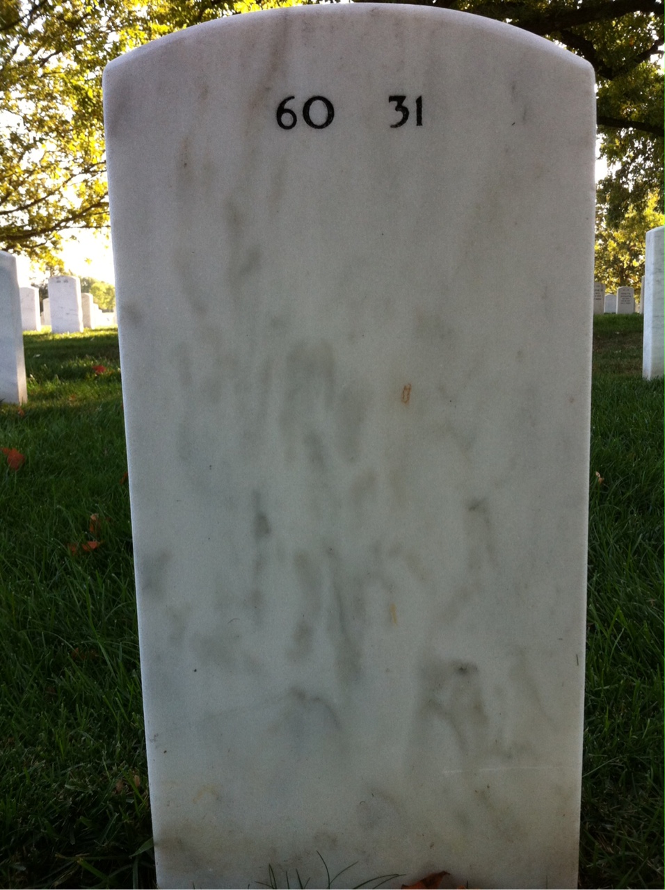 Back of headstone — Thomas Murphy