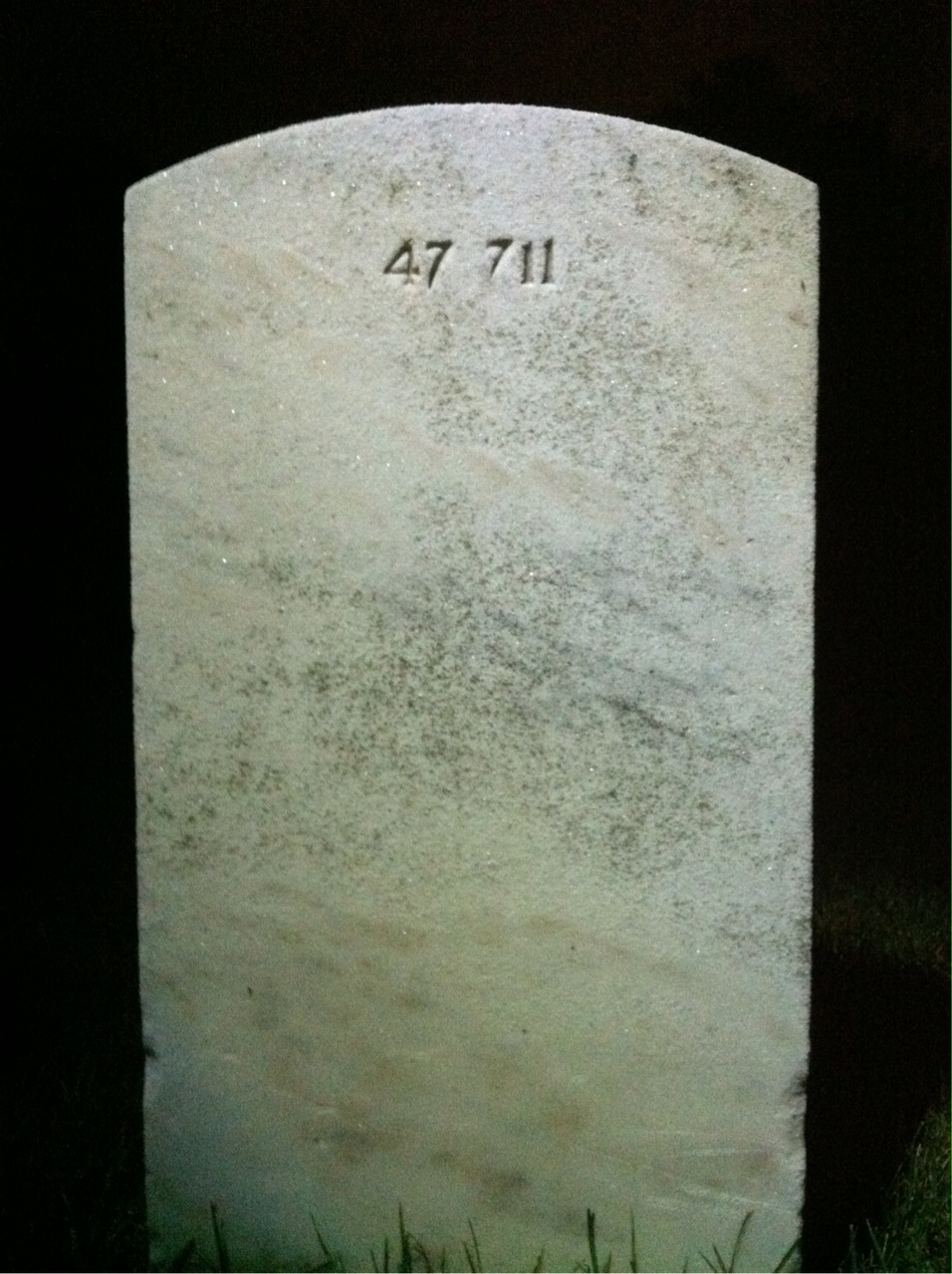 Back of headstone — Jordan Anderson