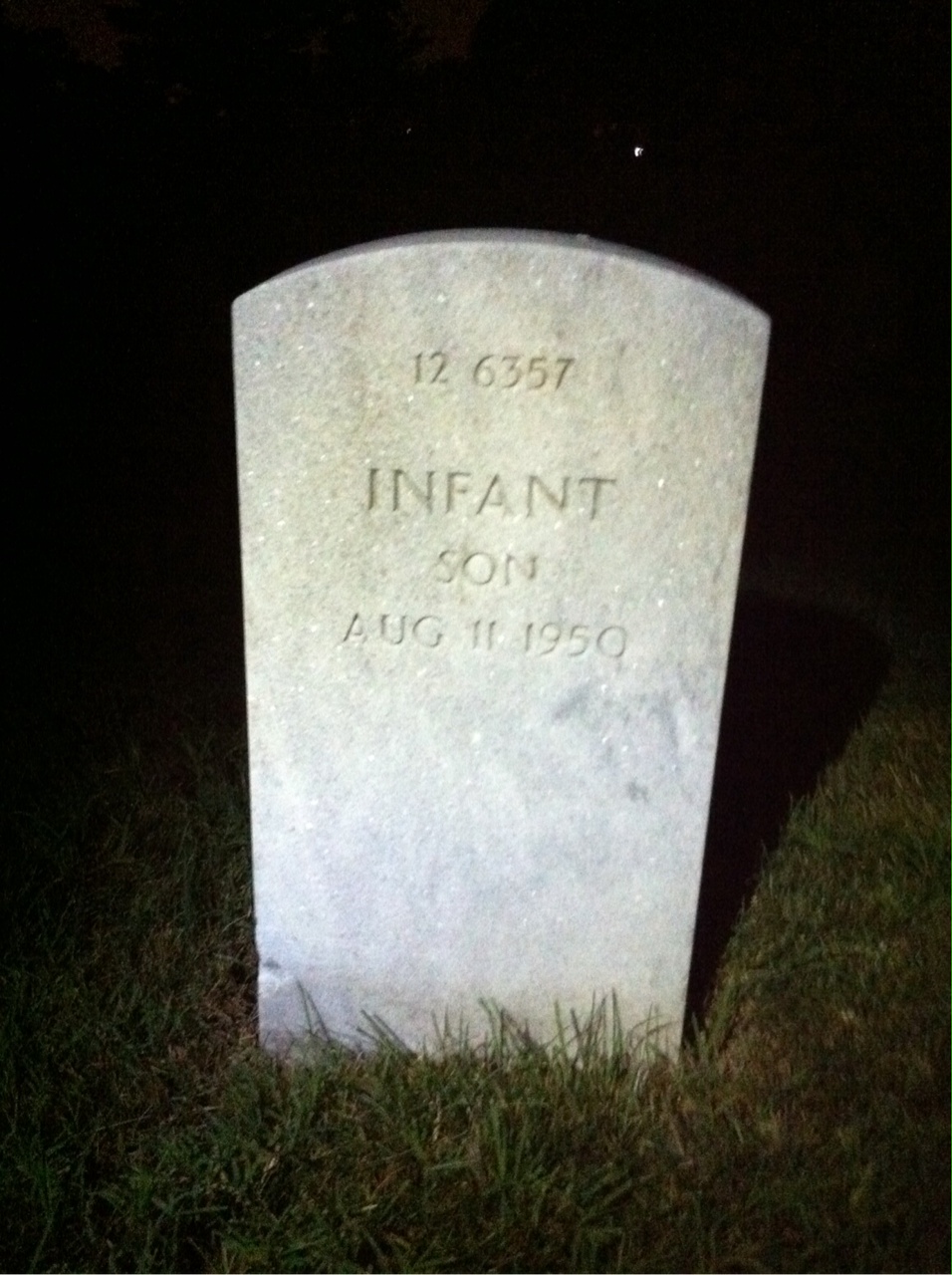 Back of headstone — Alvon S Cummings