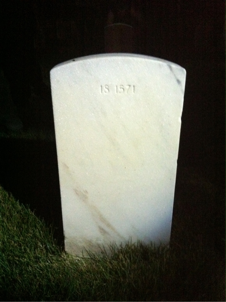 Back of headstone — Raymond Murray