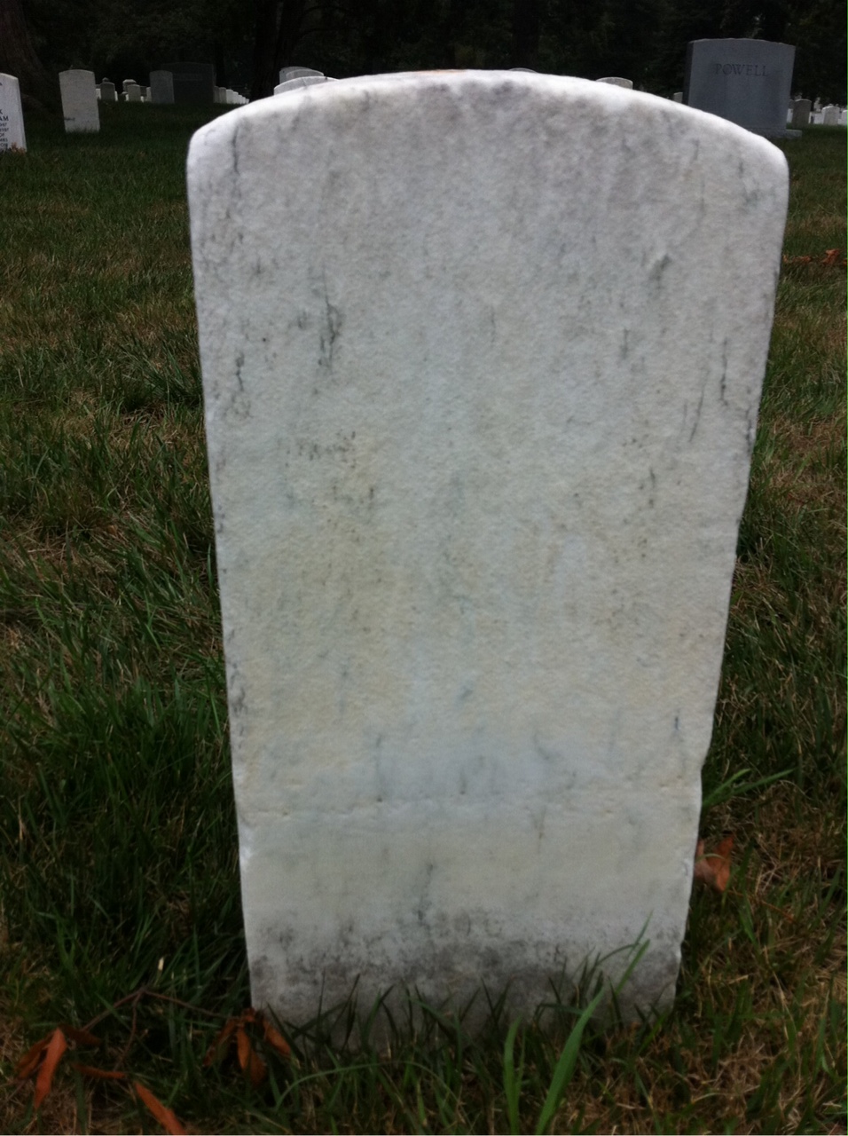 Back of headstone — Jared Mckee