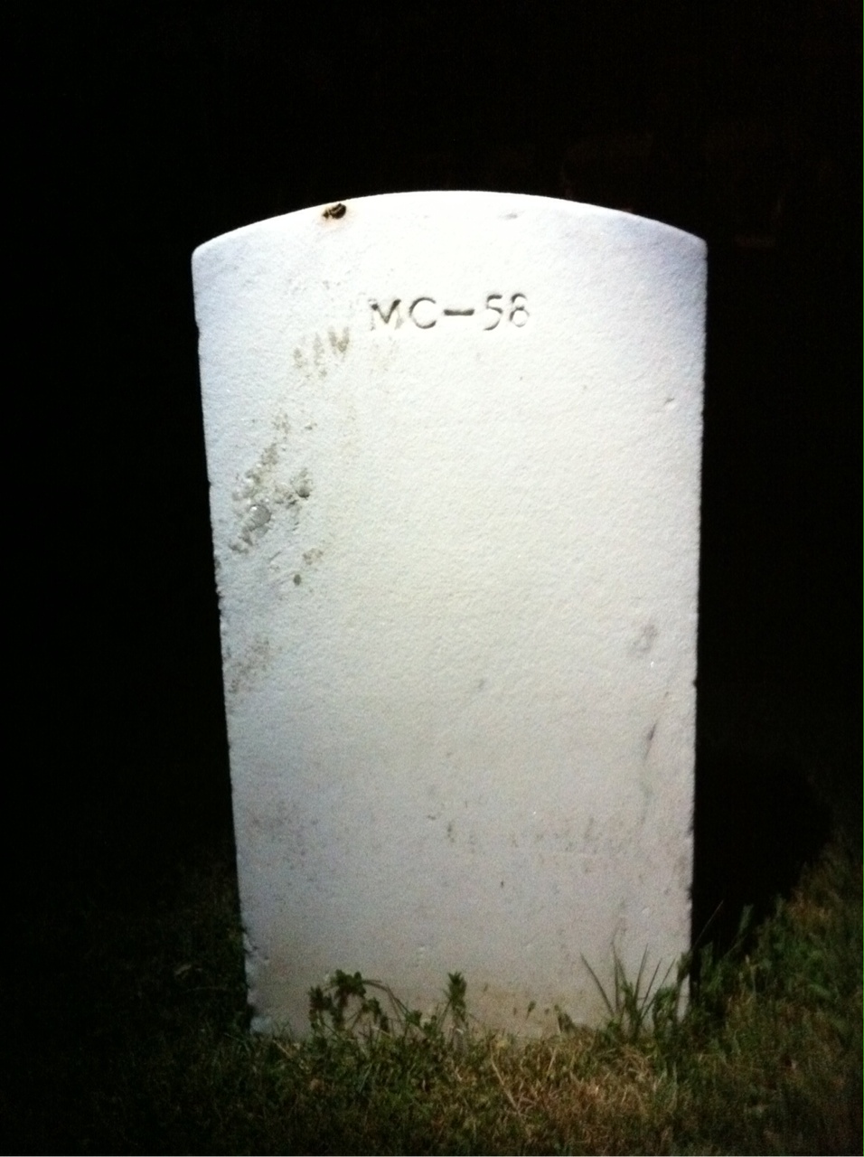 Back of headstone — Lloyd Moffitt