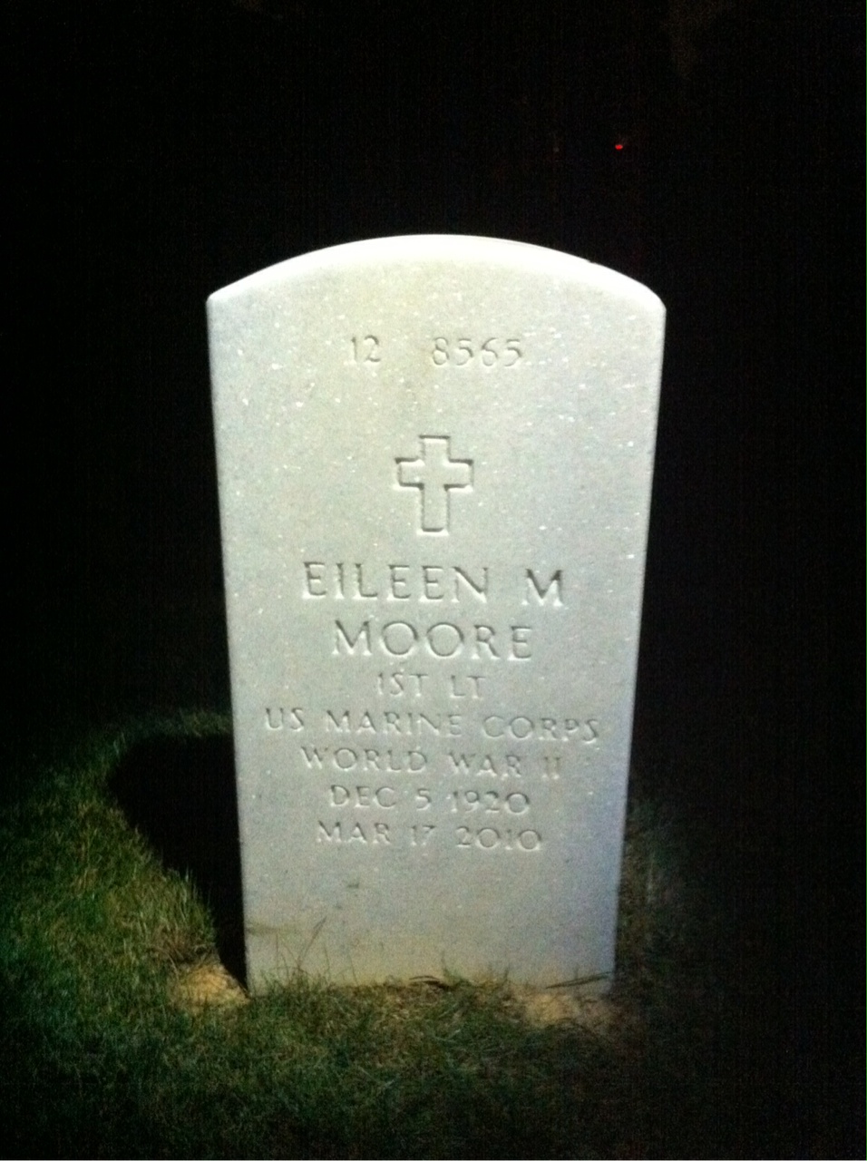 Back of headstone — Robert Moore