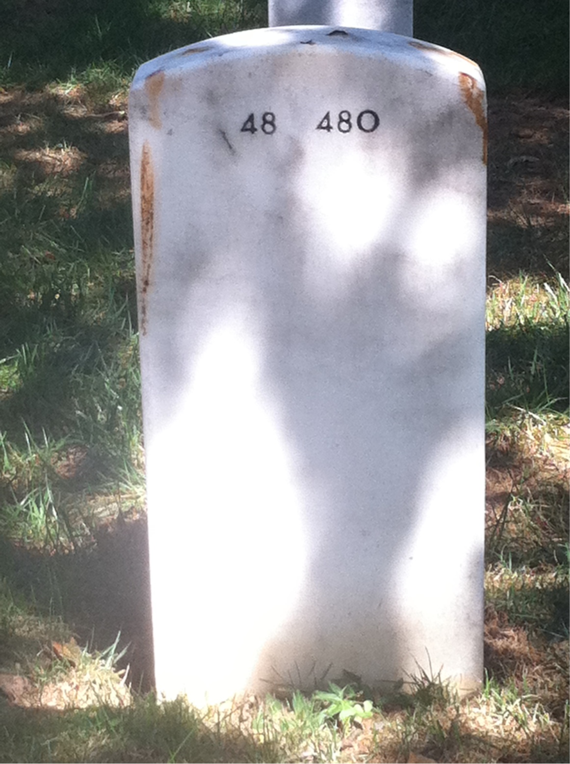 Back of headstone — William Gillespie