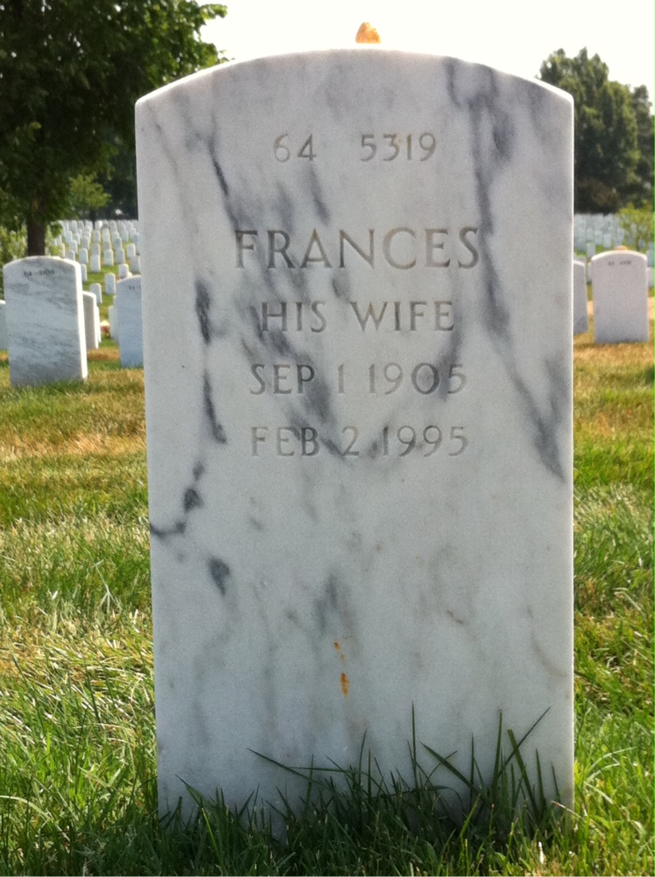 Back of headstone — Edward Monaghan