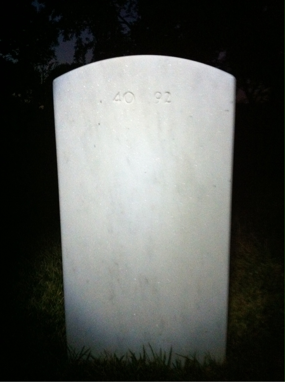 Back of headstone — William Mckay