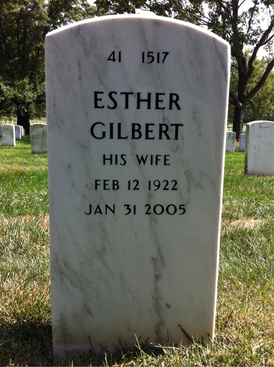 Back of headstone — Edwin Thomas