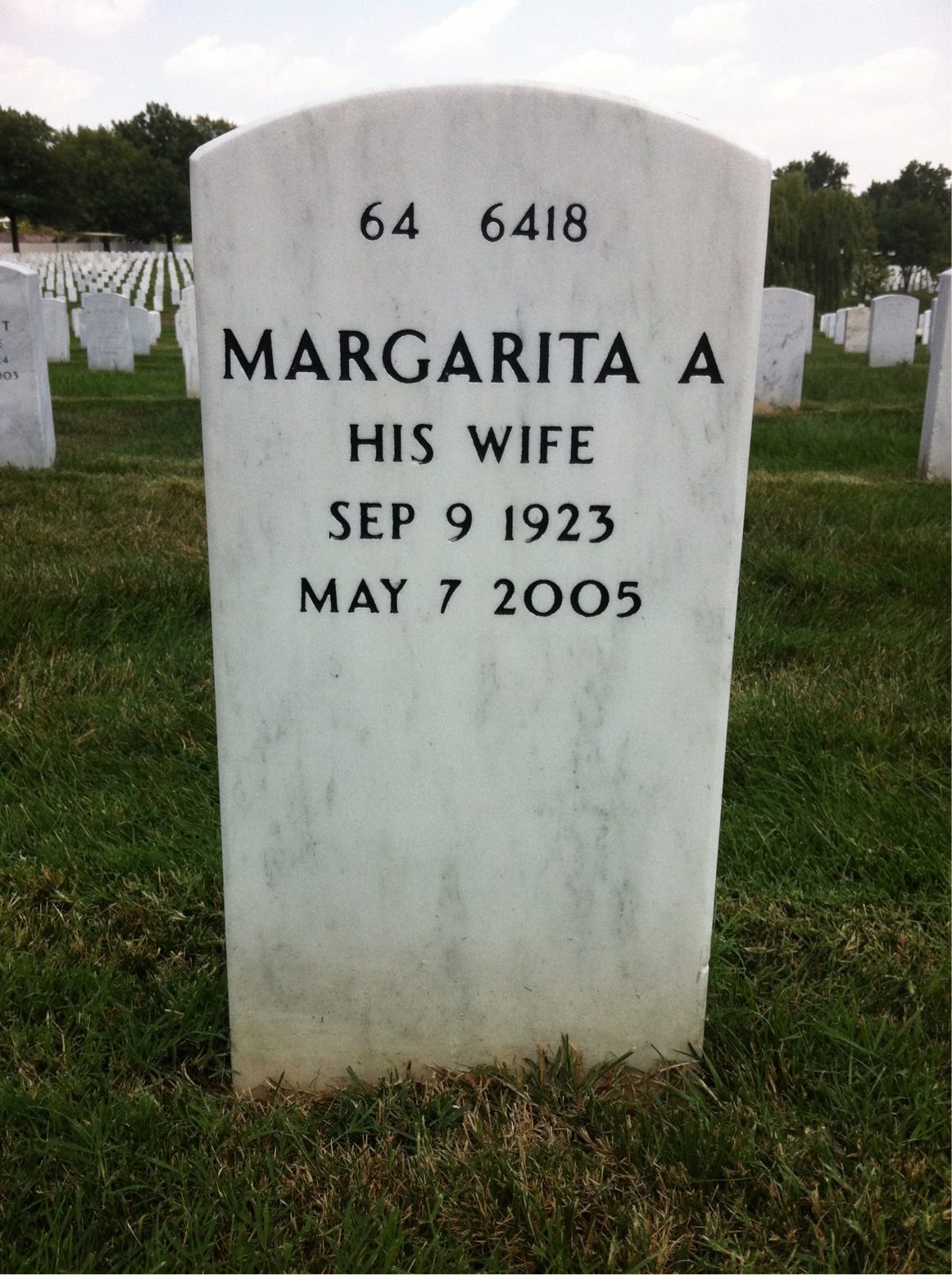 Back of headstone — Jack Houser