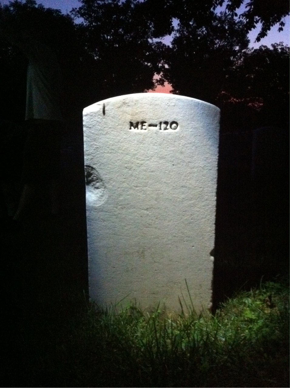 Back of headstone — James Bracken