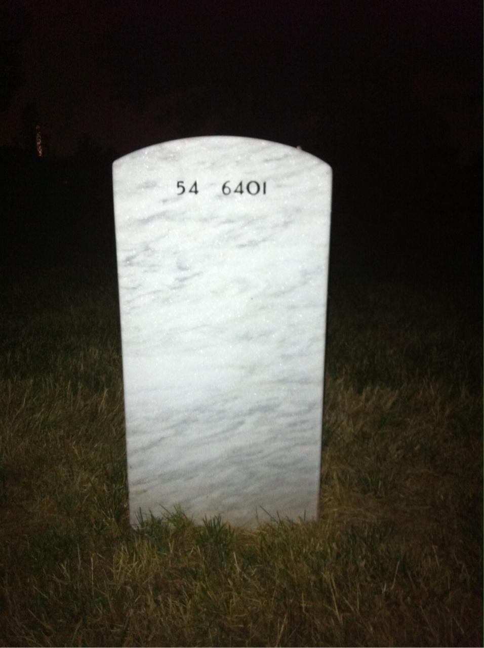Back of headstone — John Petro