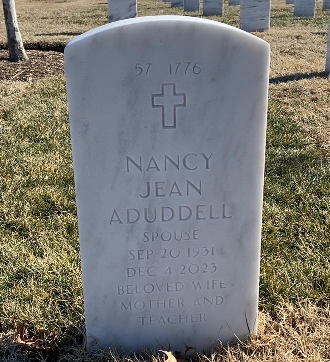 Back of headstone — Edward Aduddell
