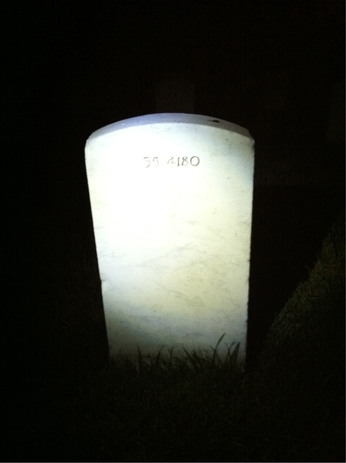 Back of headstone — George Albrecht