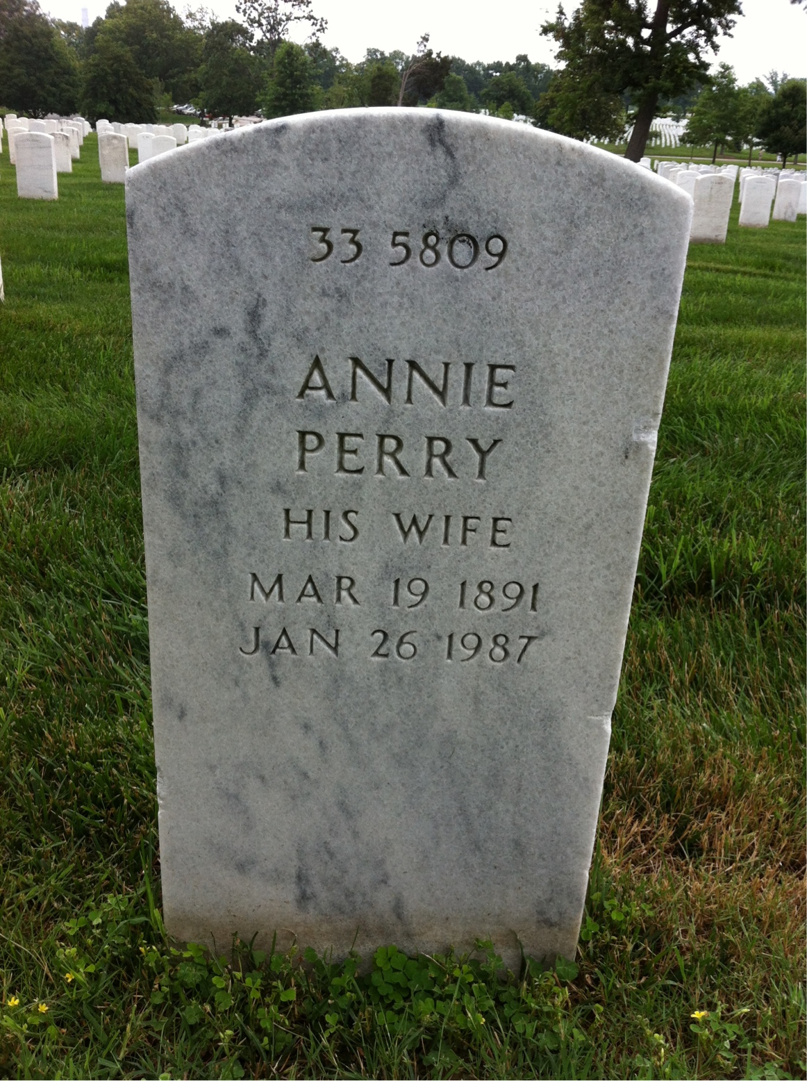 Back of headstone — William Matthews