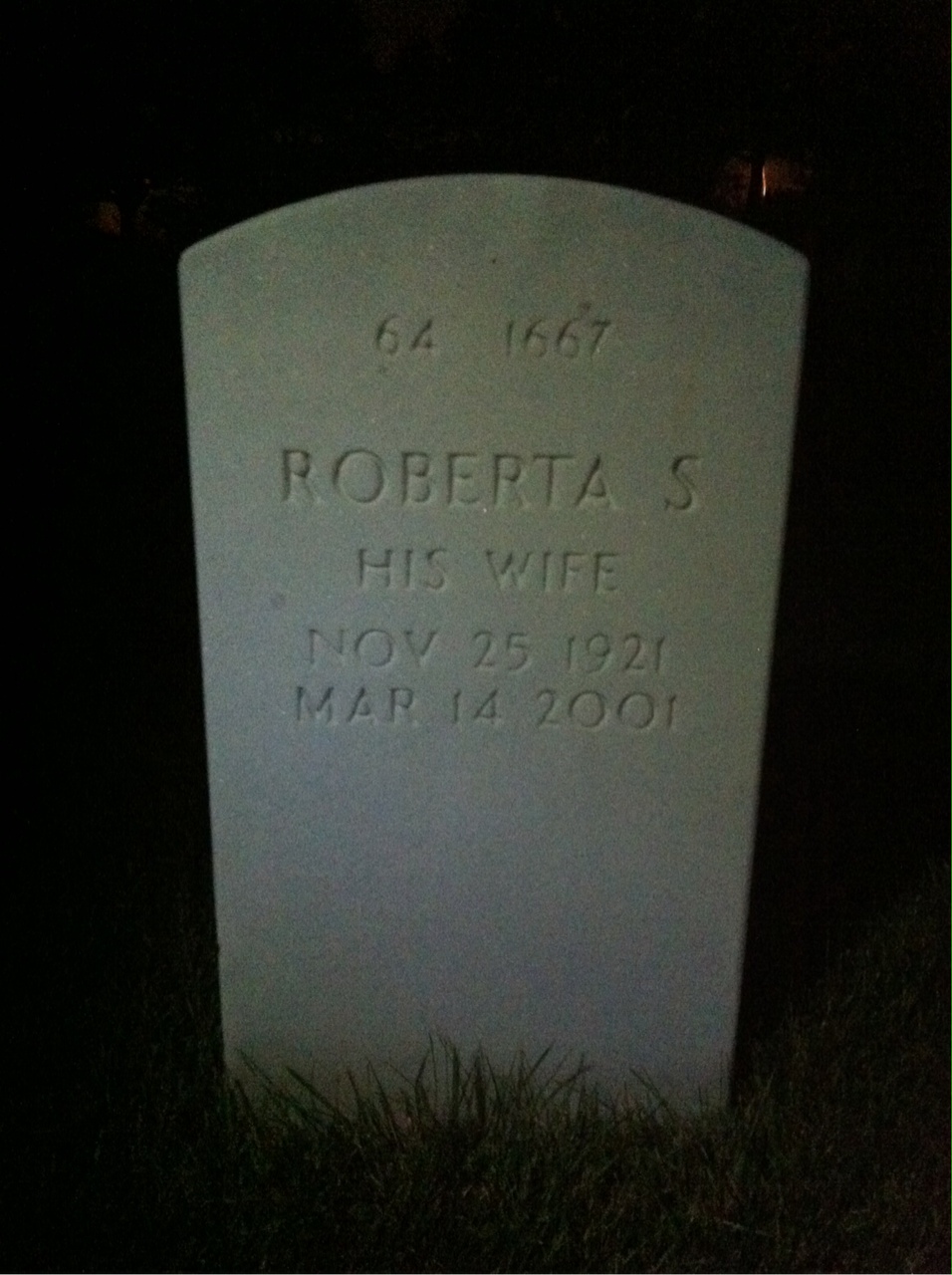 Back of headstone — Oliver Morman