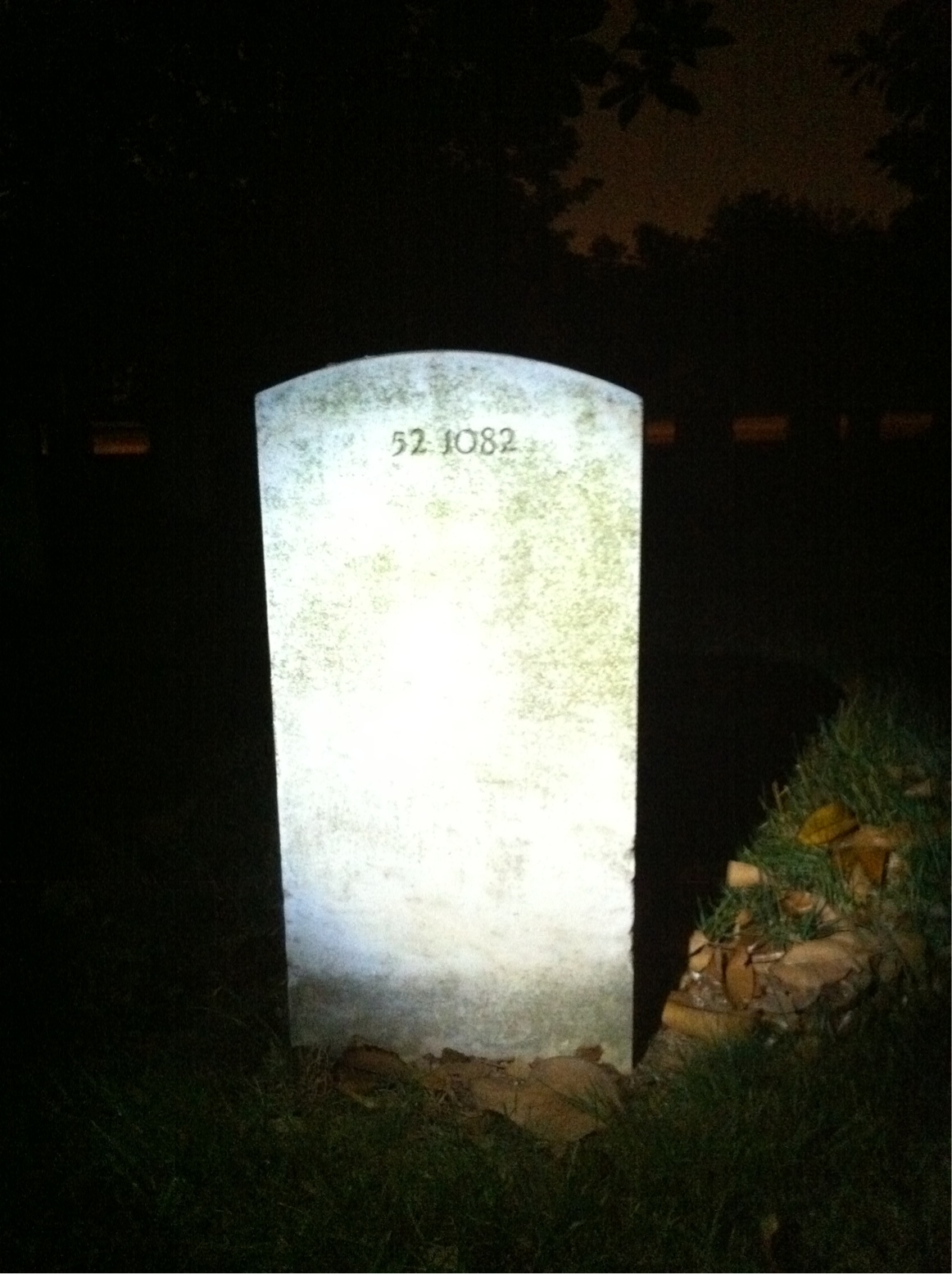 Back of headstone — Hubert Melton