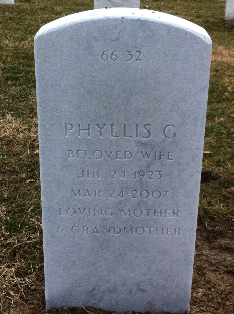 Back of headstone — Arthur Hayden