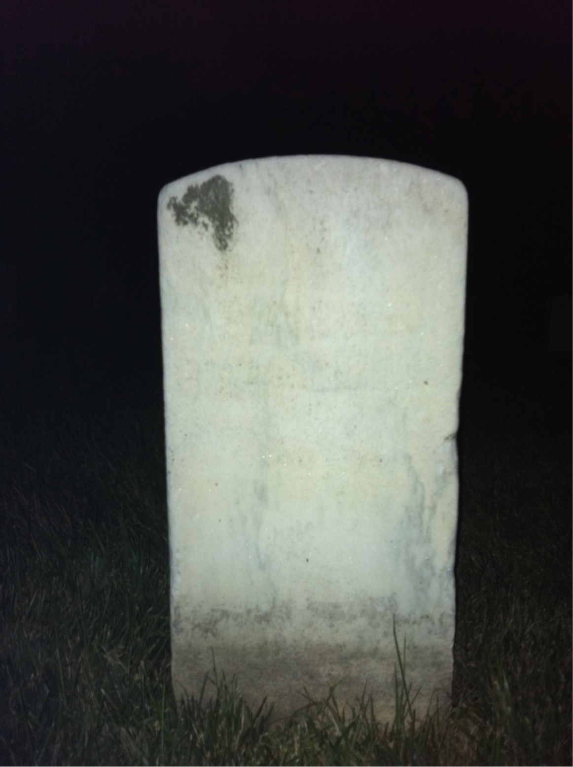 Back of headstone — George Bentley