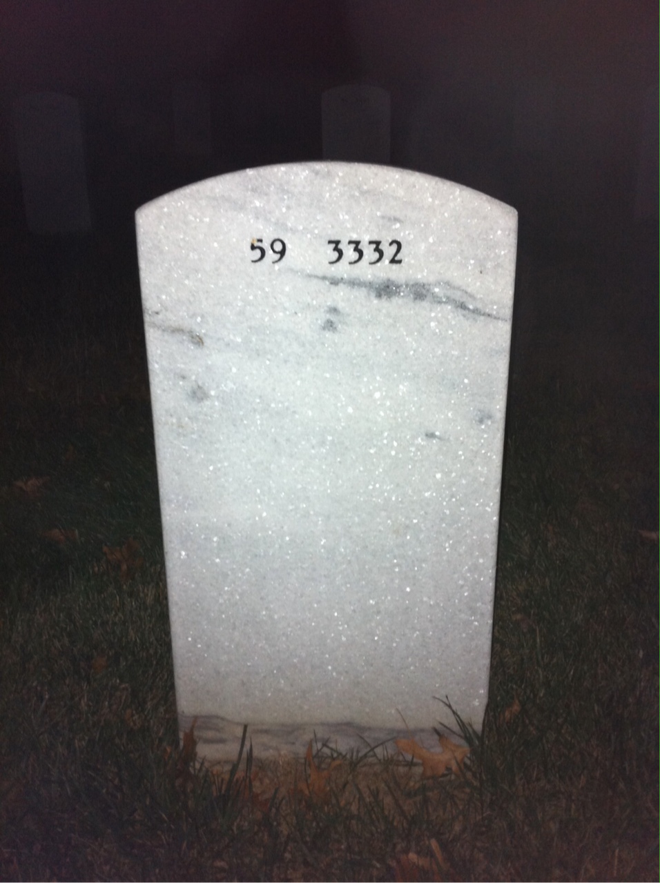 Back of headstone — Barbara Diering