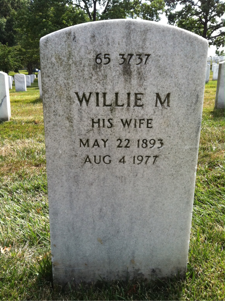 Back of headstone — Robert Cleveland Ellis